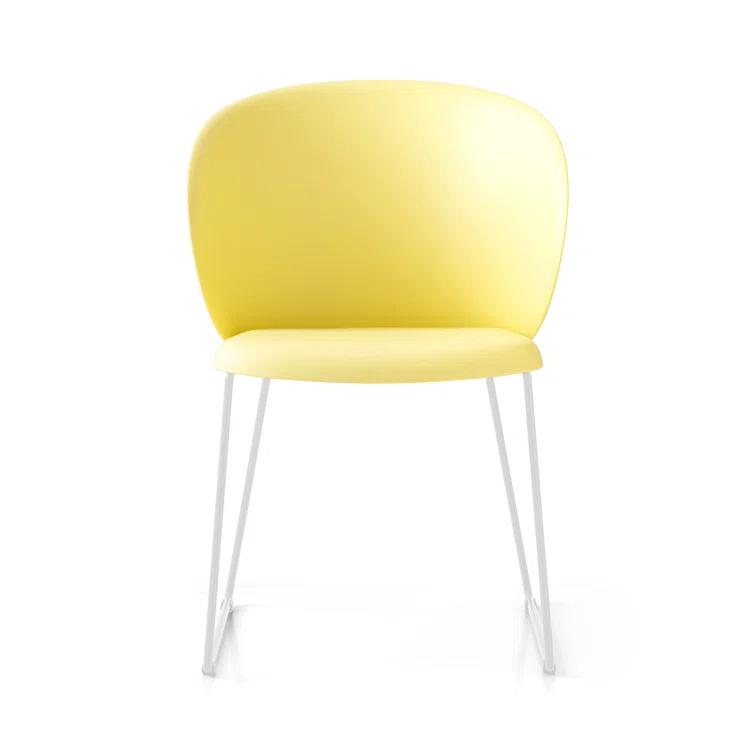 Tuka Armchair with Sled Base and Plastic Seat