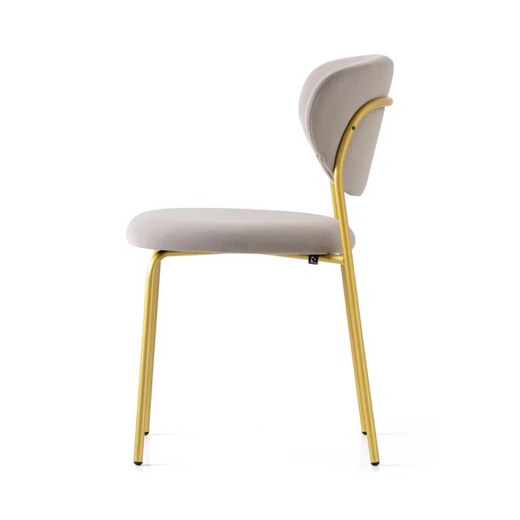 Cozy Upholstered Chair with Metal Frame