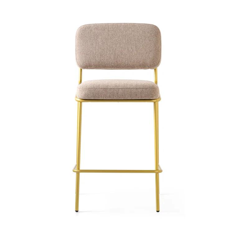 Sixty Upholstered Counter Stool with Metal Frame