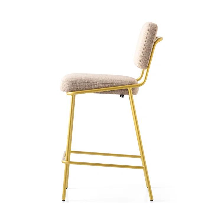 Sixty Upholstered Counter Stool with Metal Frame