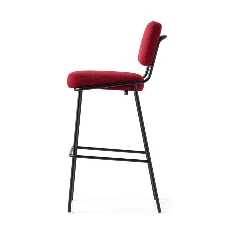 Sixty Upholstered Counter Stool with Metal Frame