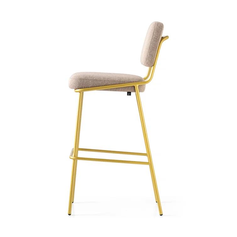 Sixty Upholstered Counter Stool with Metal Frame
