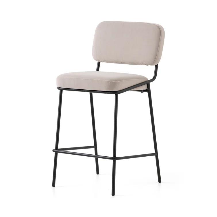 Sixty Upholstered Counter Stool with Metal Frame