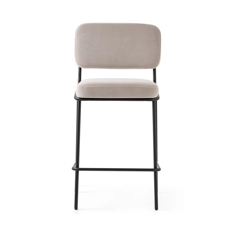 Sixty Upholstered Counter Stool with Metal Frame