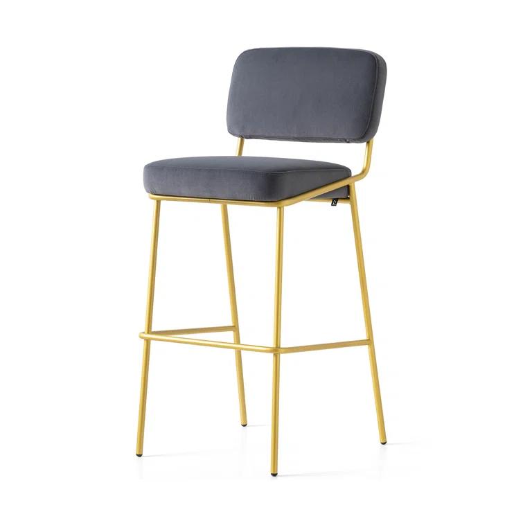 Sixty Upholstered Counter Stool with Metal Frame