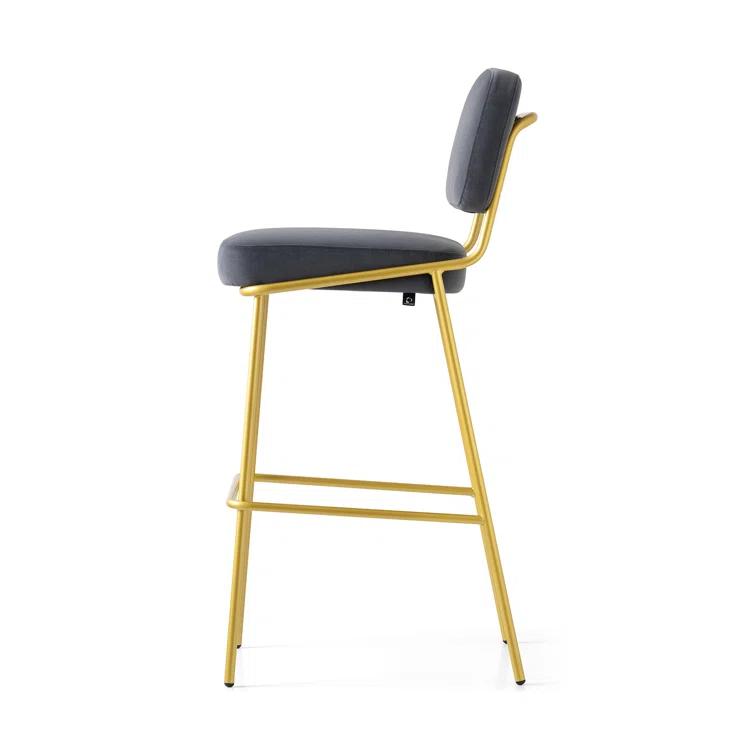 Sixty Upholstered Counter Stool with Metal Frame