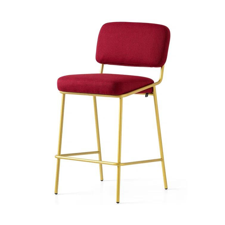 Sixty Upholstered Counter Stool with Metal Frame