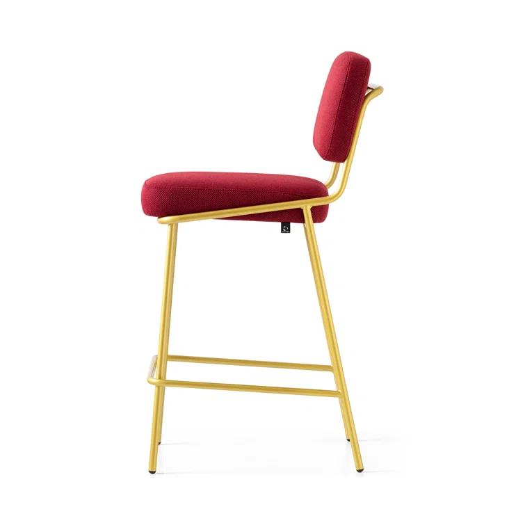 Sixty Upholstered Counter Stool with Metal Frame