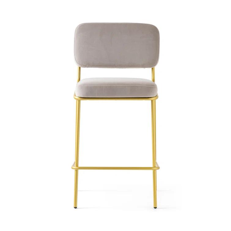 Sixty Upholstered Counter Stool with Metal Frame