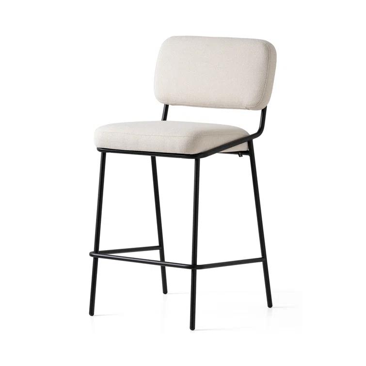 Sixty Upholstered Counter Stool with Metal Frame
