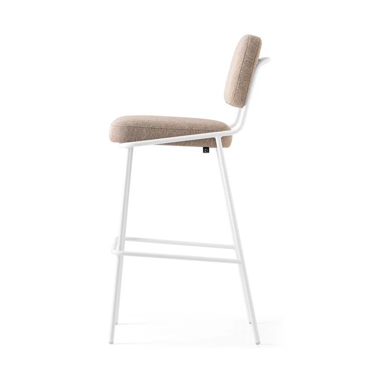 Sixty Upholstered Counter Stool with Metal Frame