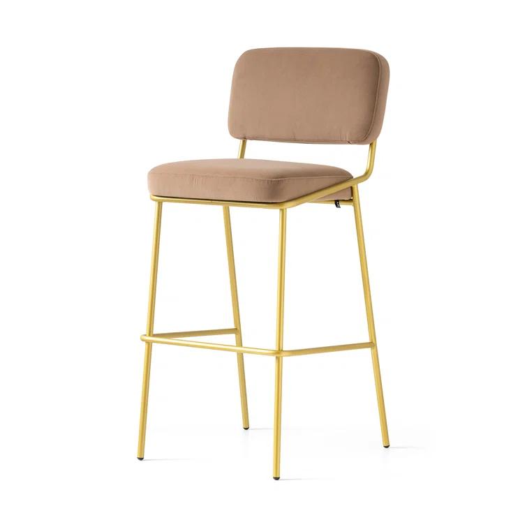 Sixty Upholstered Counter Stool with Metal Frame