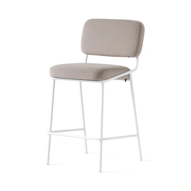 Sixty Upholstered Counter Stool with Metal Frame