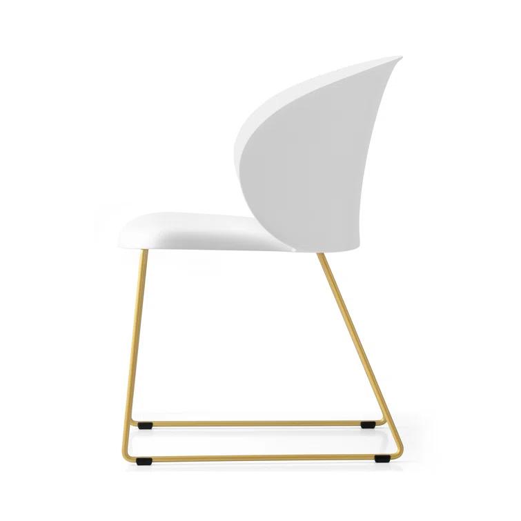 Tuka Armchair with Sled Base and Plastic Seat