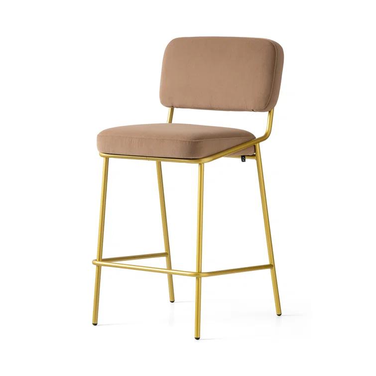 Sixty Upholstered Counter Stool with Metal Frame