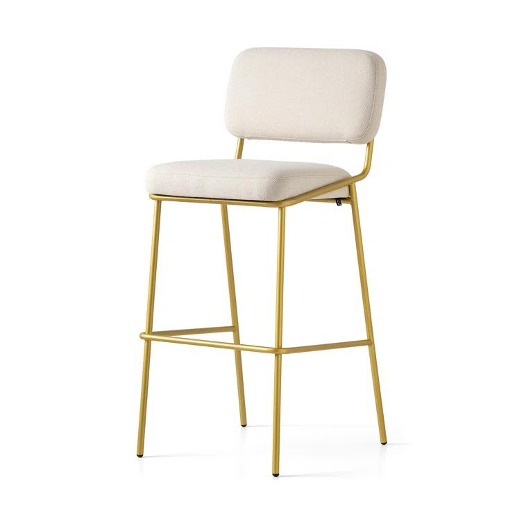 Sixty Upholstered Counter Stool with Metal Frame