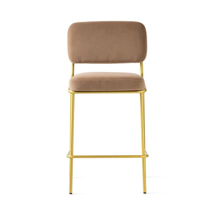 Sixty Upholstered Counter Stool with Metal Frame