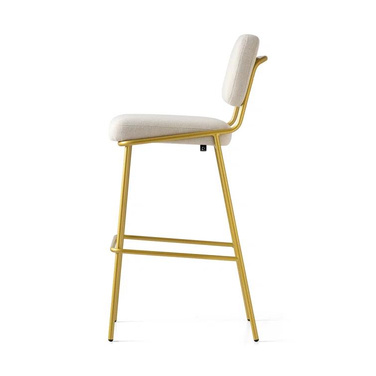 Sixty Upholstered Counter Stool with Metal Frame