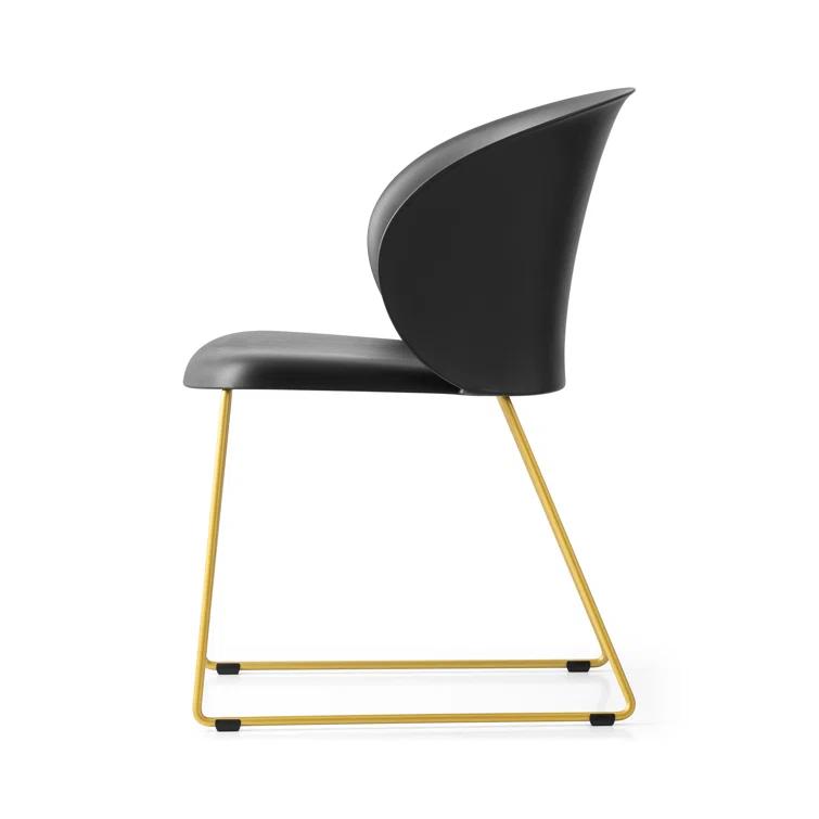 Tuka Armchair with Sled Base and Plastic Seat