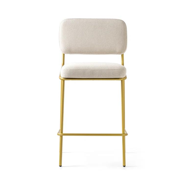 Sixty Upholstered Counter Stool with Metal Frame
