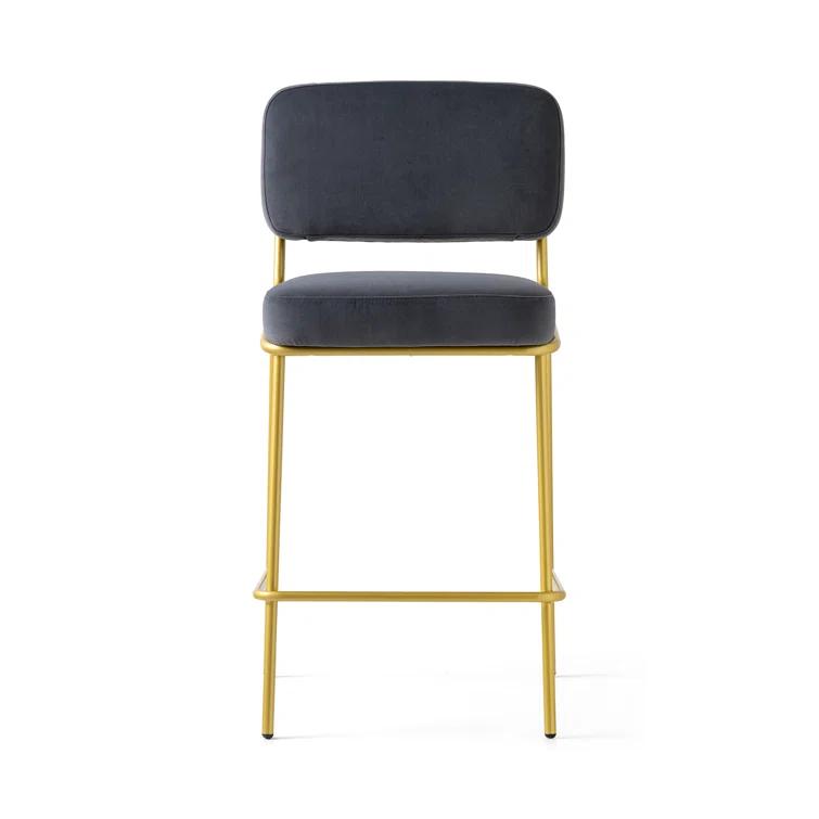 Sixty Upholstered Counter Stool with Metal Frame
