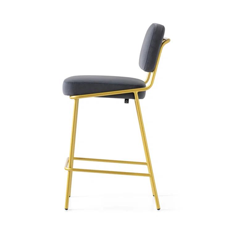 Sixty Upholstered Counter Stool with Metal Frame