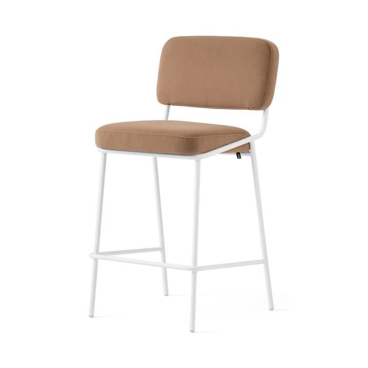 Sixty Upholstered Counter Stool with Metal Frame