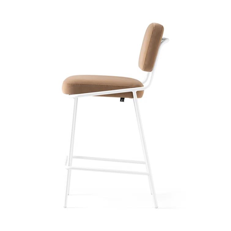 Sixty Upholstered Counter Stool with Metal Frame