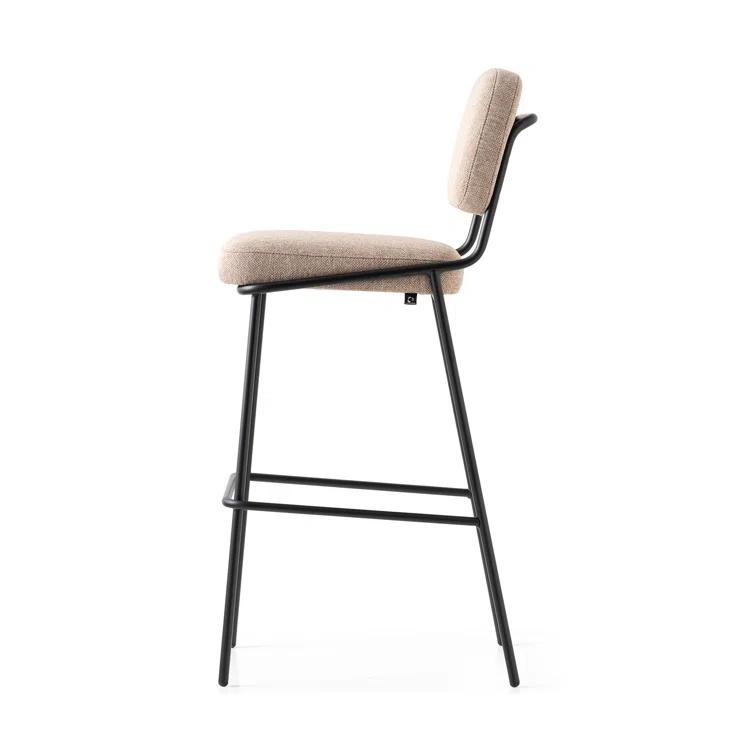 Sixty Upholstered Counter Stool with Metal Frame