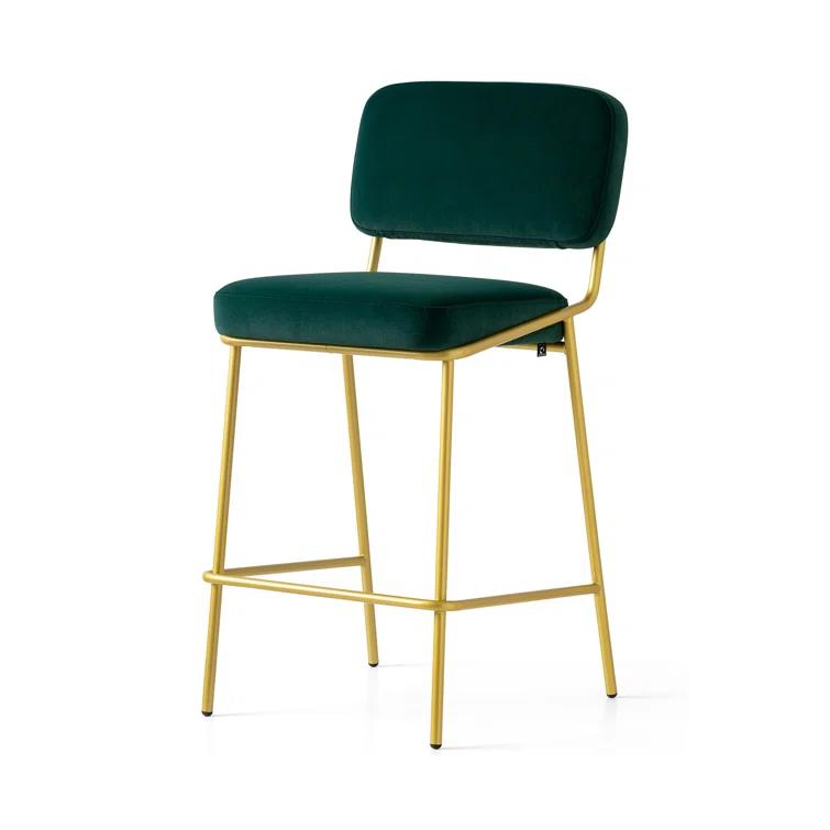 Sixty Upholstered Counter Stool with Metal Frame