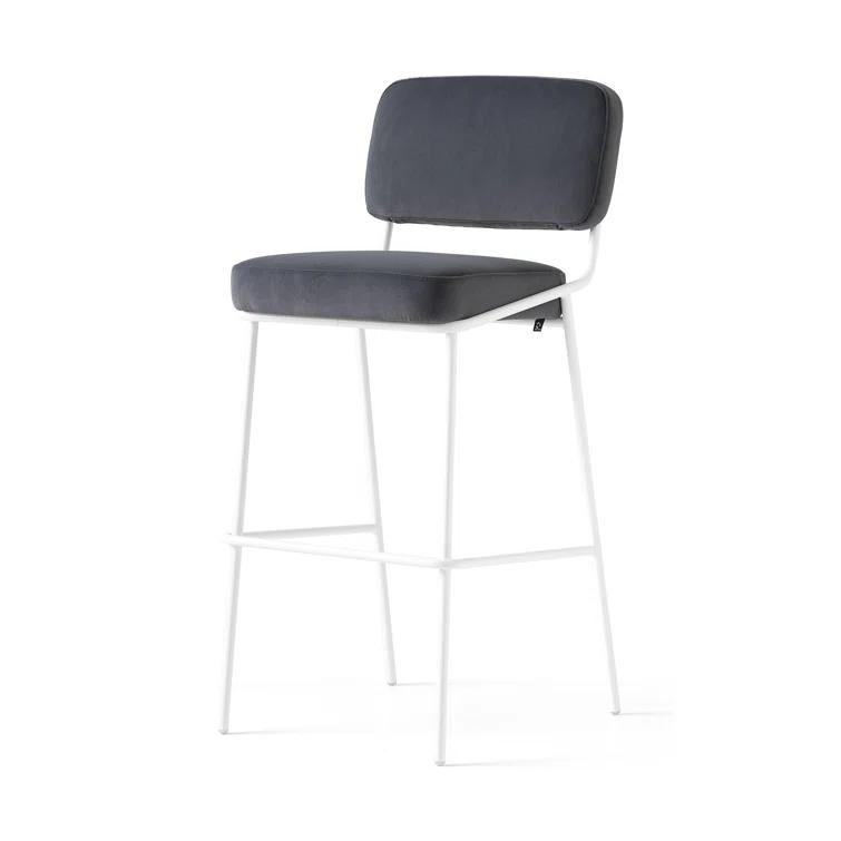 Sixty Upholstered Counter Stool with Metal Frame
