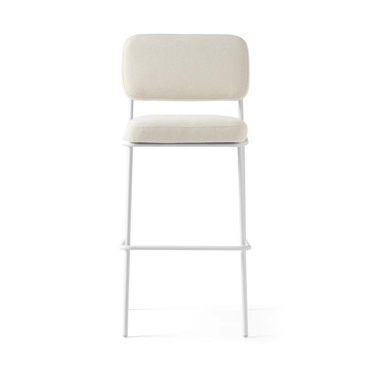 Sixty Upholstered Counter Stool with Metal Frame
