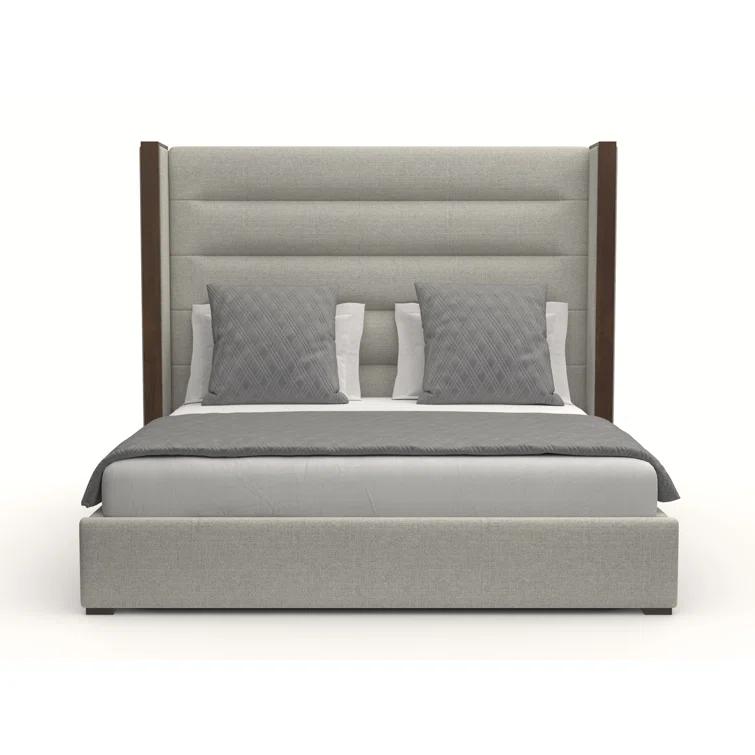 Grasser Upholstered Wingback Bed