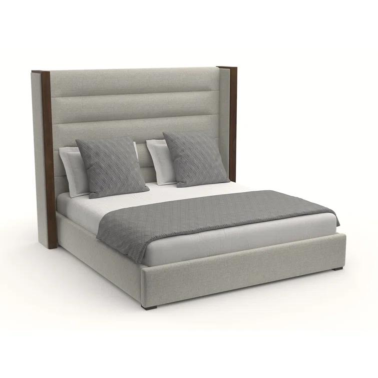 Grasser Upholstered Wingback Bed