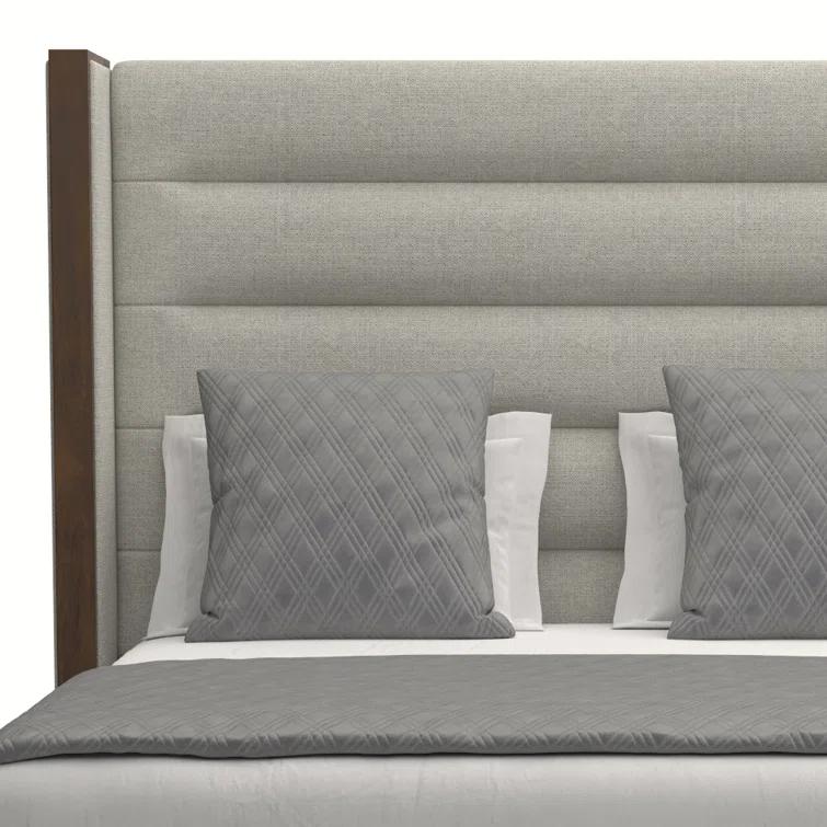 Grasser Upholstered Wingback Bed