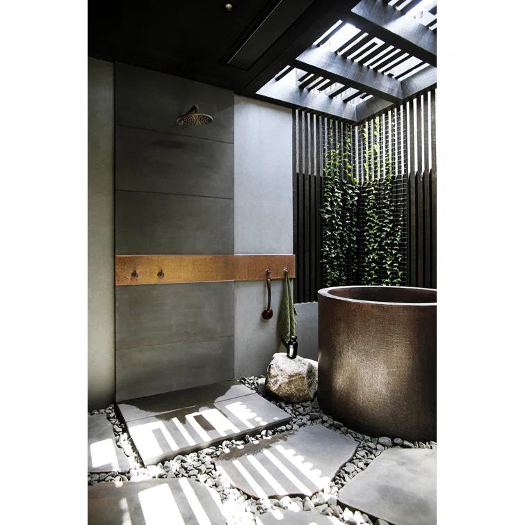 45" Hammered Copper Japanese Style Soaker Bathtub