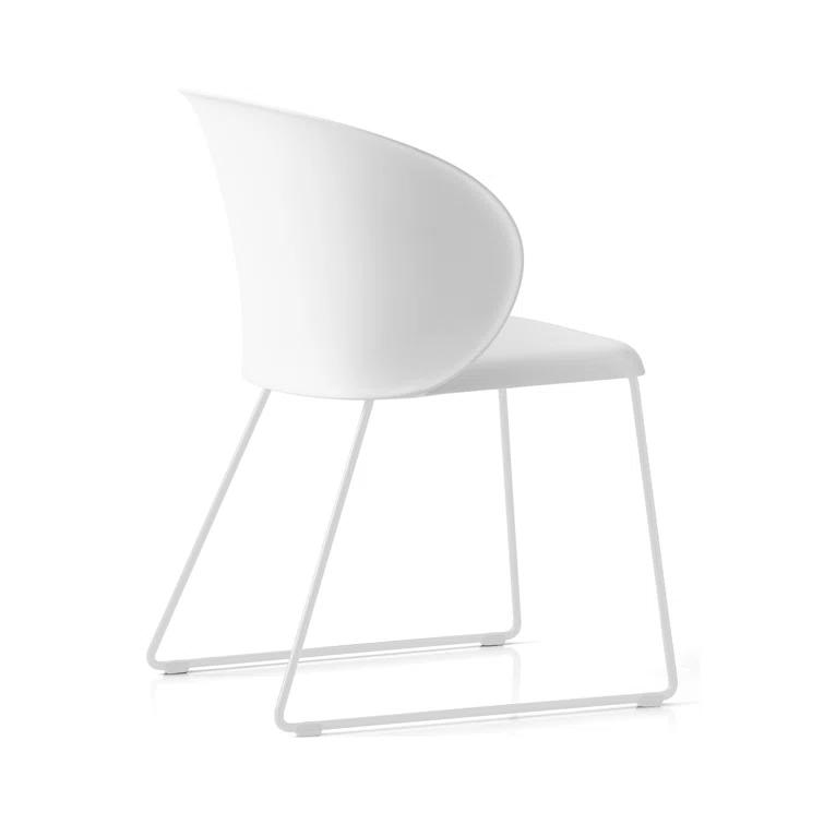 Tuka Armchair with Sled Base and Plastic Seat