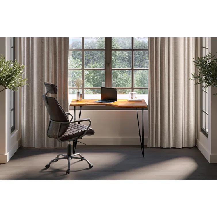 Harbor Leather Swivel Desk Chair