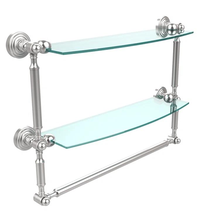 Retro Wave 2 Piece Tiered Shelf with Towel Bar