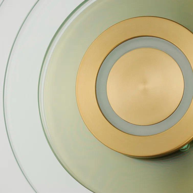 Clear Glass and Brass Modern Dimmable LED Wall Sconce