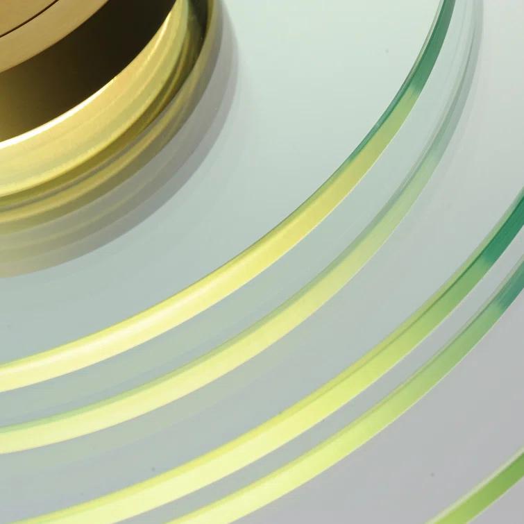 Clear Glass and Brass Modern Dimmable LED Wall Sconce