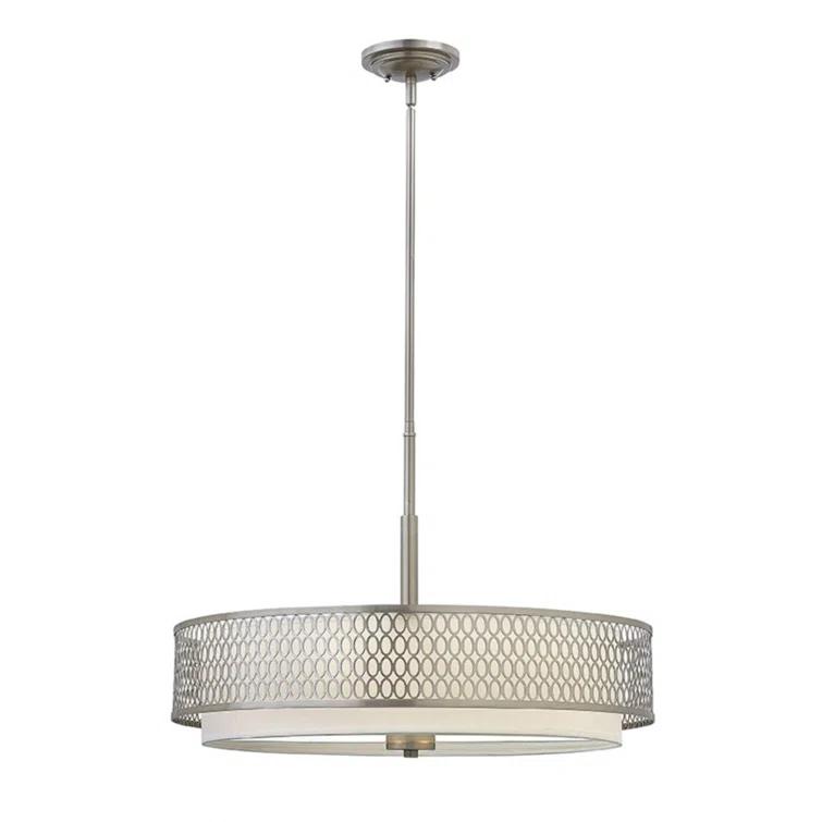 3-Light Unique / Statement Drum Chandelier