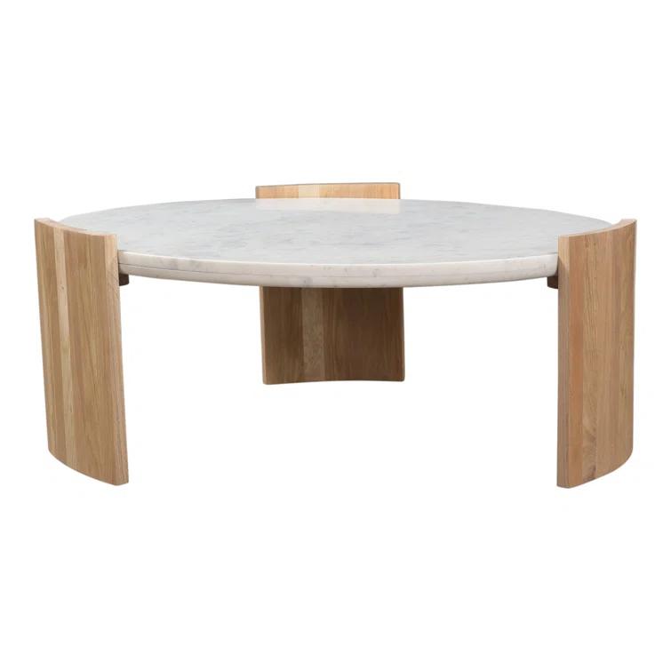 Whilem Round Coffee Table - White
