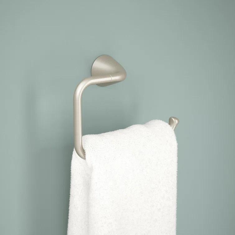 Delta Arvo Wall Mount Square Open Towel Ring Bath Hardware Accessory in Brushed Nickel ARV46-DN