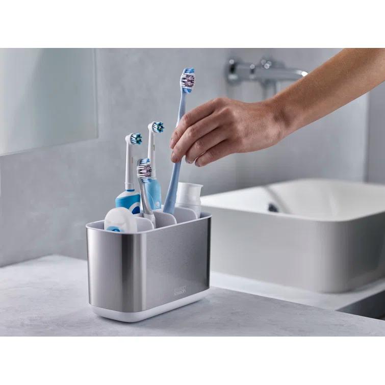 Joseph Joseph Joseph Joseph EasyStore Stainless Steel Large Toothbrush Holder