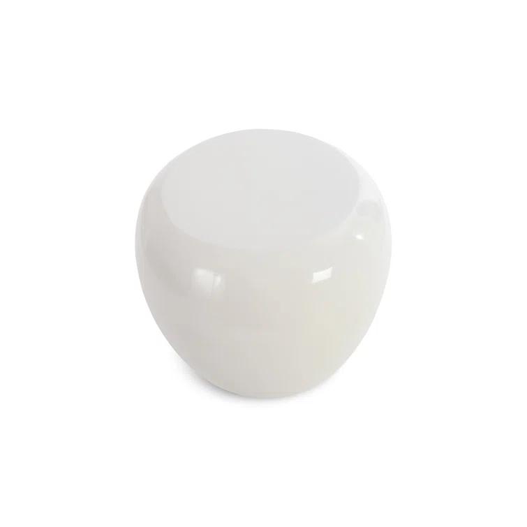 River Stone Side Table Gel Coat White