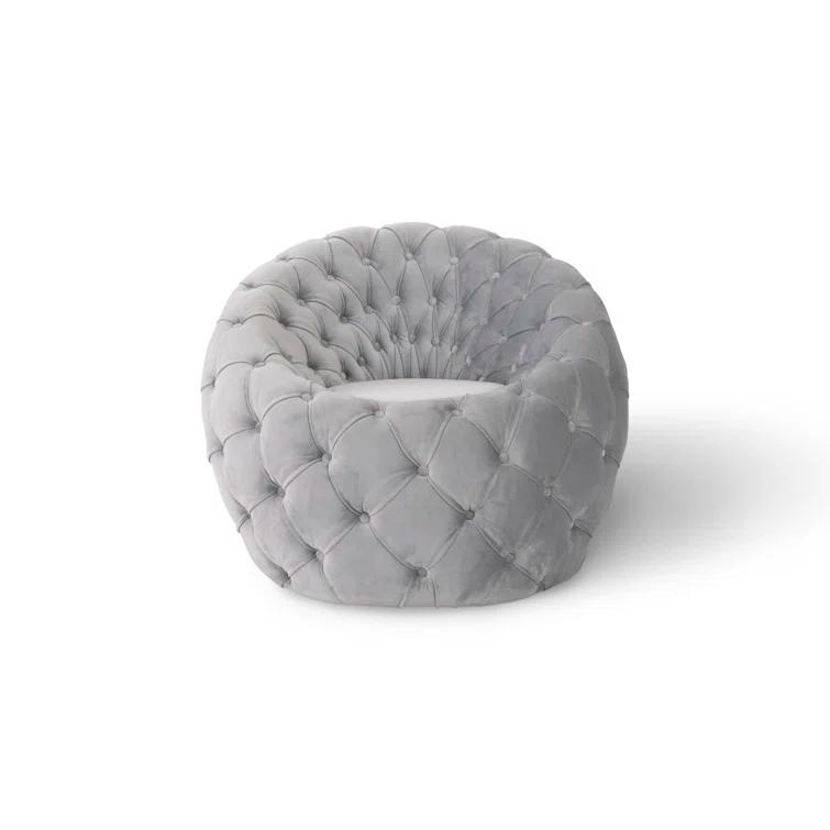 Phillips Collection Seating 35" Wide Tufted Barrel Chair