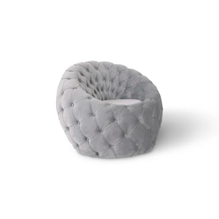 Phillips Collection Seating 35" Wide Tufted Barrel Chair