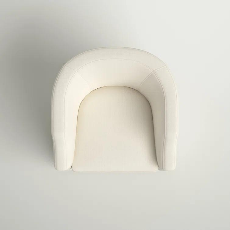 Debbie 77.47cm Wide Polyester Swivel Barrel Chair