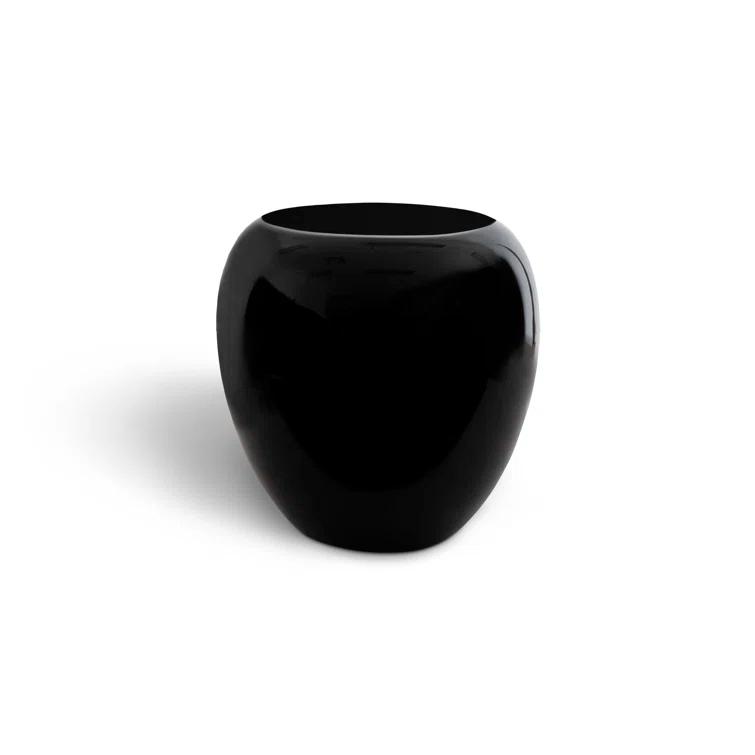 Phillips Collection River Stone Side Table, Gel Coat Black